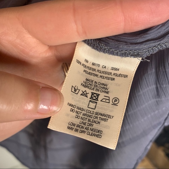 Anthropologie Feather Bone Blue Button Up Blouse - Picture 6 of 8